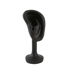 Support présentoir de boucles d'oreilles en résine noire mate pour vitrine de bijoux