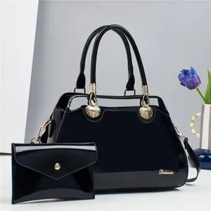 Bolso De Mano Y Bolsa De Cuero Charol Para Mujer Decoración De Concha Bolso De Hombro Moda Elegante Para Madre