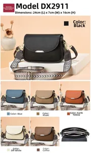 Détails de l'intérieur à fermeture éclair multicouche et de la bandoulière de style ethnique
