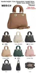 Tableau des tailles détaillé pour sac cabas minimaliste avec dimensions et sept options de couleur