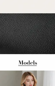 Macro view of black textured lychee grain PU leather fabric for a crossbody bag