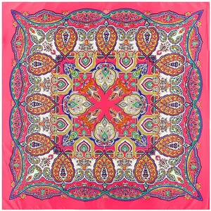 Damen Seidenschal mit Paisley-Muster, 100x100cm quadratisches Sonnenschutz-Schultertuch
