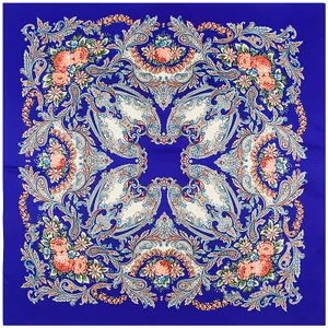 Women Satin Square Scarf Rose Paisley Print Large Silk Feeling Headscarf Wrap Shawl For Banquet Travel Office Accessory