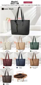 Detailed size dimensions and multiple color options for this large capacity tote bag