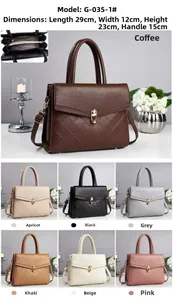 Internal compartments and size guide for quilted leather crossbody shoulder bag
