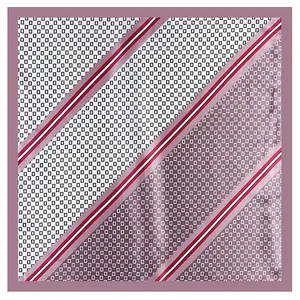 60x60cm Seidenschal für Damen mit geometrischem Rautenmuster für den Business-Look