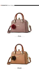 Detail of shell handbag featuring faux amber handles and vintage kiss-lock closure
