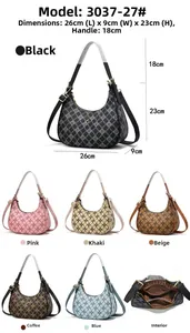 Spécifications de taille pour le sac sous le bras avec motif imprimé monogramme
