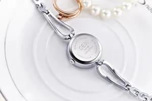 Macro shot of GEDI YH-1180 watch back featuring water resistant stainless steel case