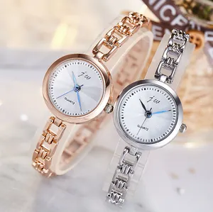 Women Elegant Round Quartz Watch Slim Metal Chain Bracelet Analog Wristwatch Stylish Jewelry Fashion Timepiece Lady Accessories