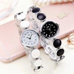Damen Mode Quarz Uhr Edelstahl Armband Strass Indizes Elegante Runde Zifferblatt Armbanduhr Für Damen Geschenk