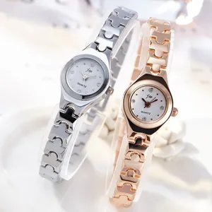 Women's Fashion Quartz Watch Thin Stainless Steel Strap Elegant Minimalist Round Dial Rhinestone Decorative Ladies Wrist Watch