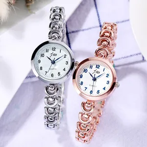 Montre à Quartz pour Femme à la Mode Avec Bracelet Chaîne en Alliage Verre Minéral Gros Chiffres Arabes Montre Bracelet Femme