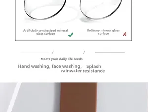 Comparison of synthetic mineral glass watch face with water-resistant features