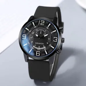 Fashion Large Dial Quartz Watch For Men Women Silicone Strap Alloy Case Sport Casual Student Wristwatch Minimalist Timepiece