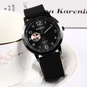 Heren Mode Sport Quartz Horloge Minimalistische Analoge Ronde Wijzerplaat Siliconen Band Polshorloge Voor Tieners Studenten Casual Horloge