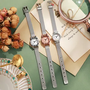 French vintage style women's watches with mesh straps and diverse dial shapes