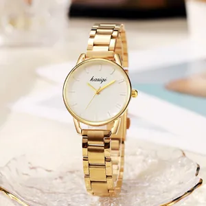 Montre à Quartz Minimaliste Élégante pour Femmes Bracelet en Alliage Miroir en Verre Minéral Montre-Bracelet de Mode