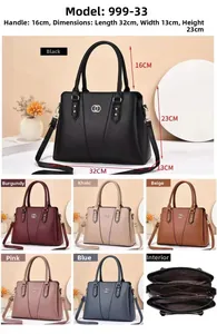 Detailed view of large capacity tote bag dimensions 32x13x23cm with six color options