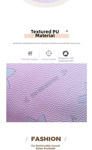 Vue macro de la texture du cuir PU dégradé violet avec motif gaufré détaillé