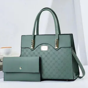 Sac À Main Femme Avec Motif Rose Gaufré Et Portefeuille Cuir PU Sac À Bandoulière Détails Dorés Mode Lady Messenger Bag Casual