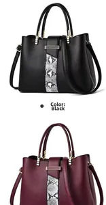 Macro view of high-capacity tote bags in black and burgundy with leather texture