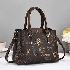 Fashion Monogram PU Leather Women Handbag Crossbody Bag Large Capacity Trendy Shoulder Bag With Adjustable Strap For Women