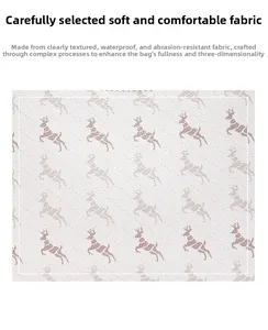 Détail du cuir imperméable résistant à l'usure avec motif de cerf doux imprimé