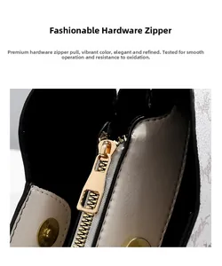 Détail de la fermeture éclair dorée et de l'imprimé monogramme vintage sur le sac à main