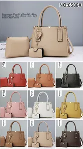 Ensemble détaillé de sacs à main à motif crocodile avec pochettes en dix couleurs