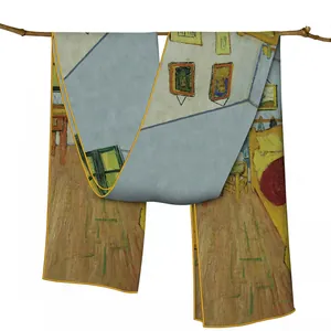 Écharpe artistique peinture à l'huile Van Gogh pour femmes en long châle élégant 150cm