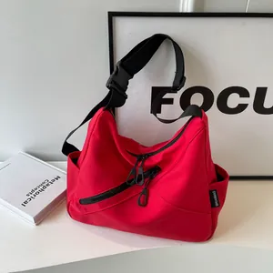 Large Nylon Crossbody Bag Multi-Pocket Messenger Bag For Women Casual Travel Fitness Shoulder Bag Adjustable Wide Strap