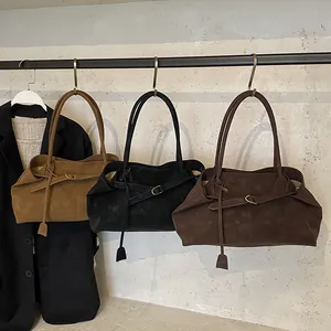 Vintage large capacity tote bags in light brown, black, and dark brown oil wax leather