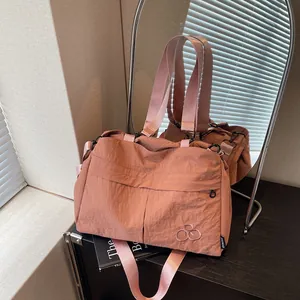 Sac Fourre-Tout en Tissu pour Femmes Grande Capacité Imperméable Plissé Sac à Épaule Multi-Poche Voyage Sac à Langer