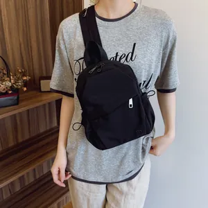 Bolso bandolera multifuncional 3 en 1 de nailon negro para deportes al aire libre y ocio