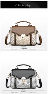 Comparaison des sacs à main brodés kaki et noirs avec des fermoirs dorés de style vintage