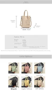 Guida alle taglie per mini borsa in pelle PU con dettagli su peso e dimensioni