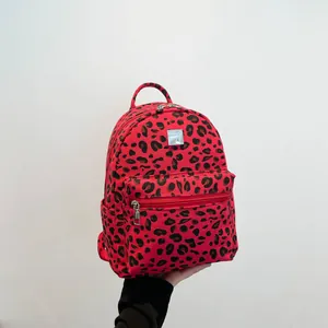 Fashion Mini Backpack Women Fabric Travel Bag Animal Print Leopard Zebra Cow Camouflage Leaf Pattern Small Daypack