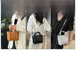 Three versatile ways to wear the vintage embossed bucket bag with chain strap