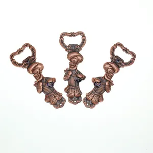 Décapsuleur de Bière en Métal Vintage Personnage Afanti Rétro Alliage de Zinc Bronze Ouvre-Bouteille Manuel Souvenir Cadeau Bar