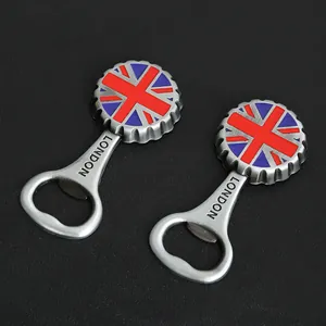 Ouvre-bouteille en Alliage de Zinc Rétro Drapeau Britannique Souvenir de Londres Aimant de Frigo Métallique pour Cuisine Bar Cadeau