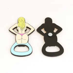 Abridor de botellas de cerveza mujer en bikini creativo e imán magnético para la nevera