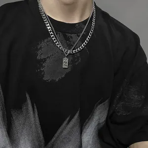 Double-layered titanium steel necklace featuring a vintage Venus portrait coin pendant for unisex