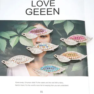 Elegante Strass-Haarklammern in sechs Farben mit Roségold-Beschichtung im Set