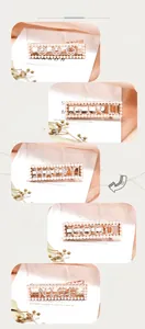 Detailed view of hair clips featuring rhinestones, pearls, and the word HAPPY on gold base