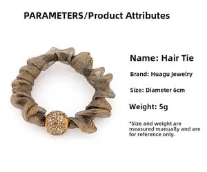 Detail view of mesh scrunchie with 6cm diameter and sparkling rhinestone ball ornament