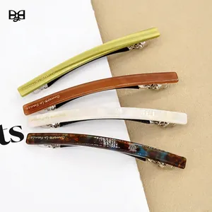 Barrette à Cheveux Minimaliste en Alliage d'Acétate Style Français Épingle à Cheveux Longue Pour Femmes Accessoires Mode
