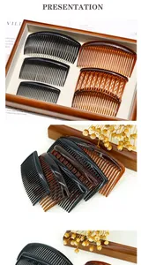 Classic plastic hair combs set in black and tortoiseshell finishes with wave teeth