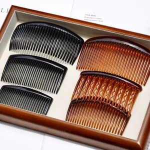 Classic Plastic Side Hair Comb For Women Curved Teeth Hair Styling Tool Vintage Hairpins Hair Accessories Daily Use