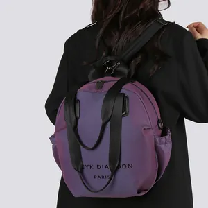 Stylish gradient purple backpack with adjustable straps and large capacity for women